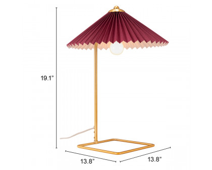 ZUO Charo Table Lamp - Red/Gold