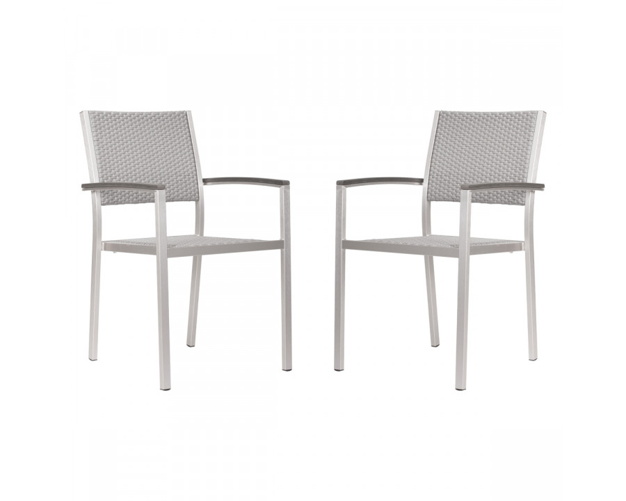 ZUO Metropolitan Arm Chair (Set Of 2) - Silver