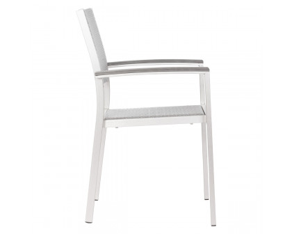 ZUO™ Metropolitan Arm Chair (Set Of 2) - Silver