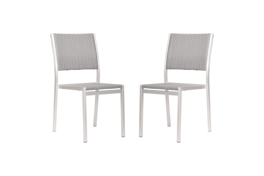 ZUO™ Metropolitan Armless Chair (Set Of 2) - Silver