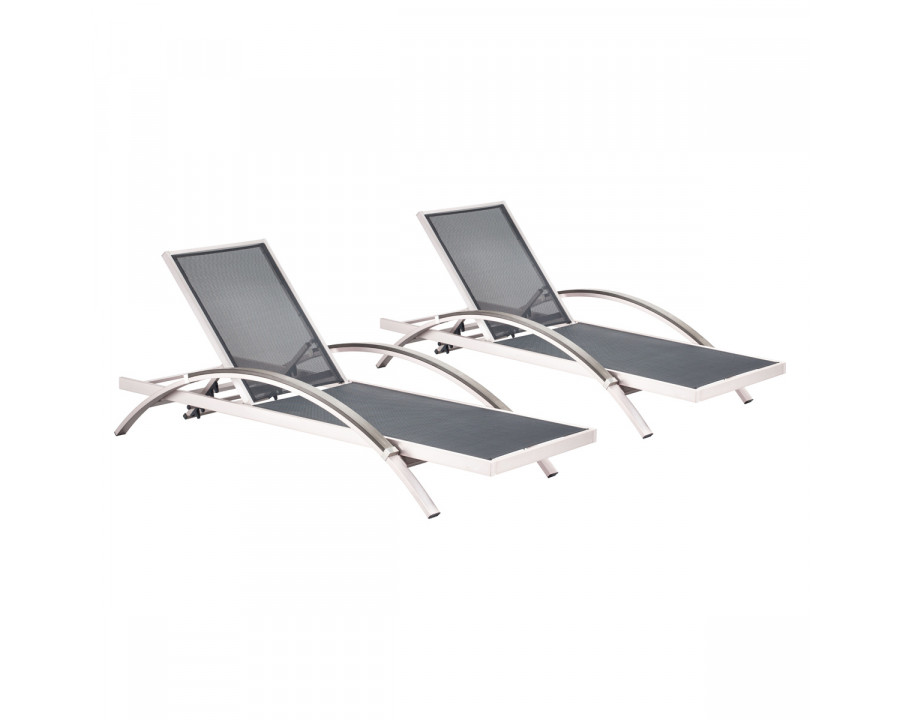 ZUO Metropolitan Chaise Lounge (Set Of 2) - Silver