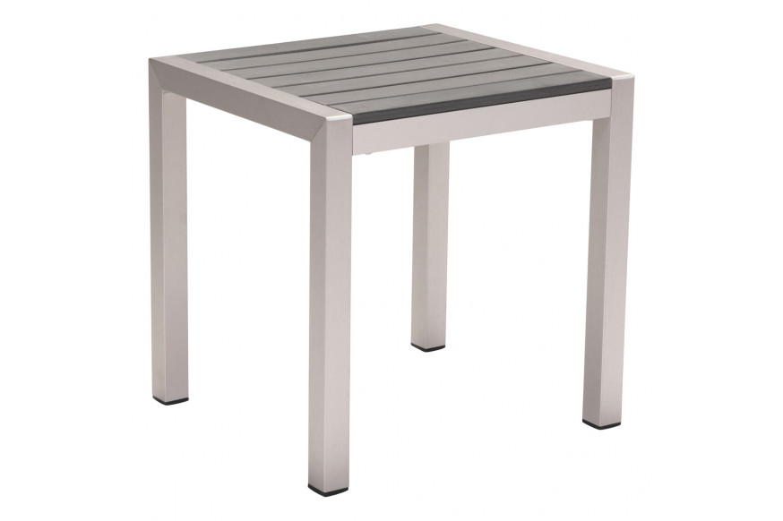 ZUO™ Cosmopolitan Side Table - Silver/Light Gray