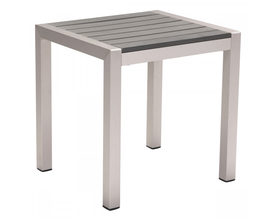 ZUO - Cosmopolitan Side Table in Silver/Light Gray