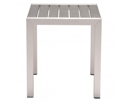 ZUO™ Cosmopolitan Side Table - Silver/Light Gray