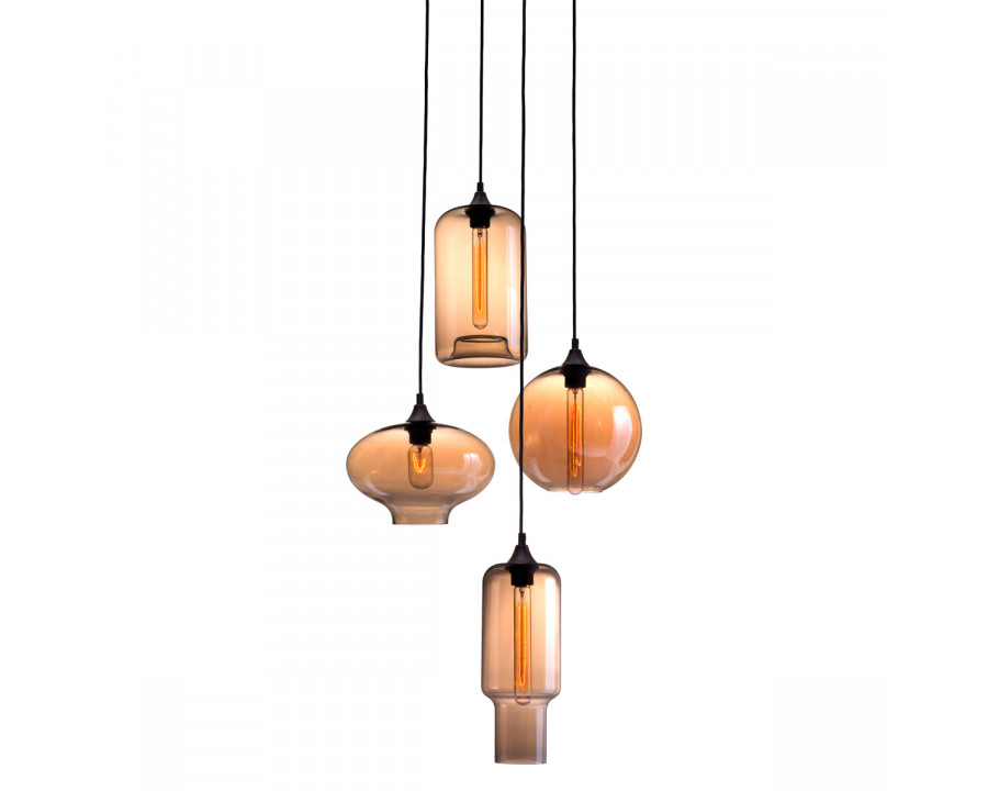 ZUO - Lambie Ceiling Lamp in Rust/Amber