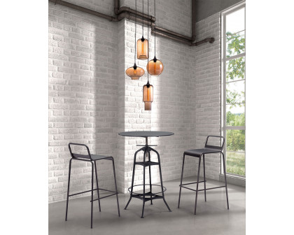 ZUO - Lambie Ceiling Lamp in Rust/Amber