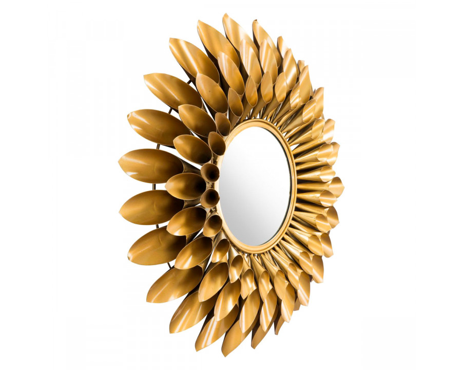 ZUO - Sunflower Round Mirror in Gold