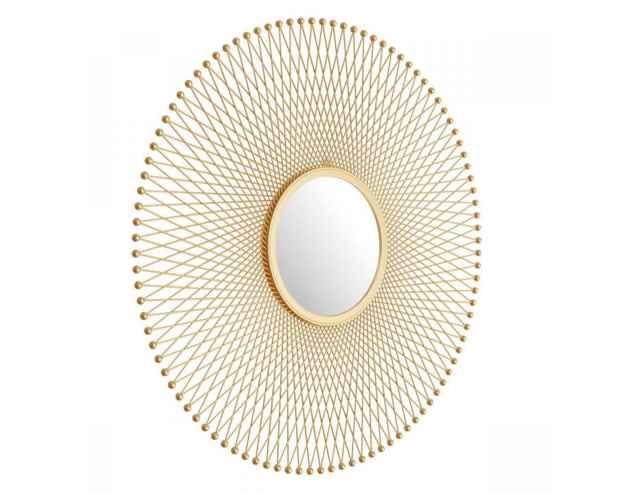 ZUO - Glow Round Mirror in Gold