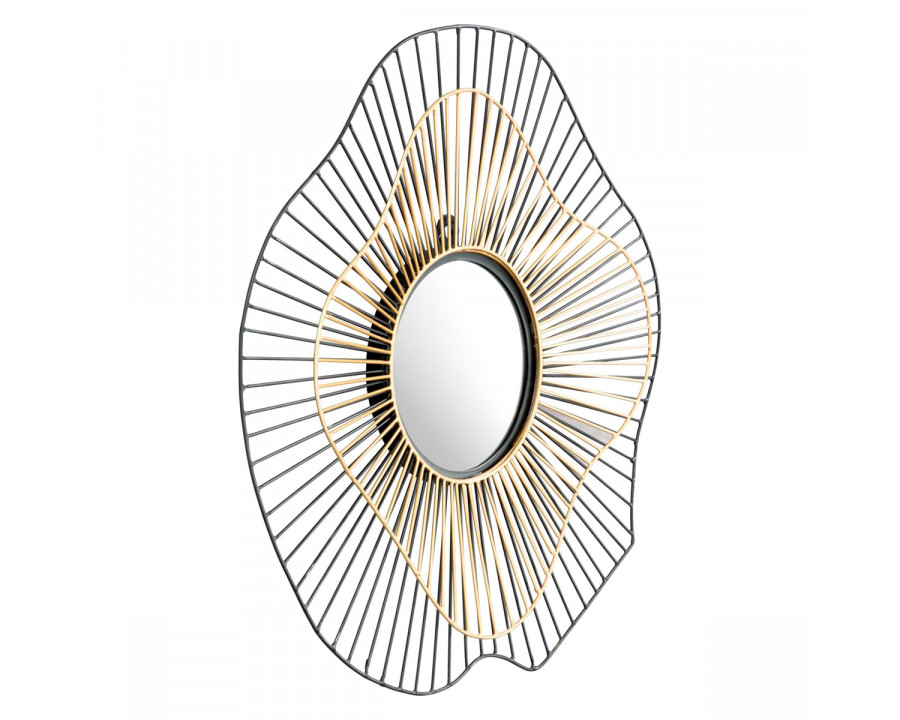 ZUO - Comet Round Mirror in Black