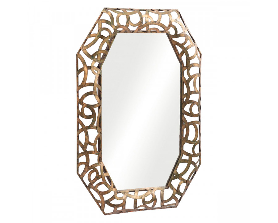 ZUO - Kin Mirror in Antique Gold