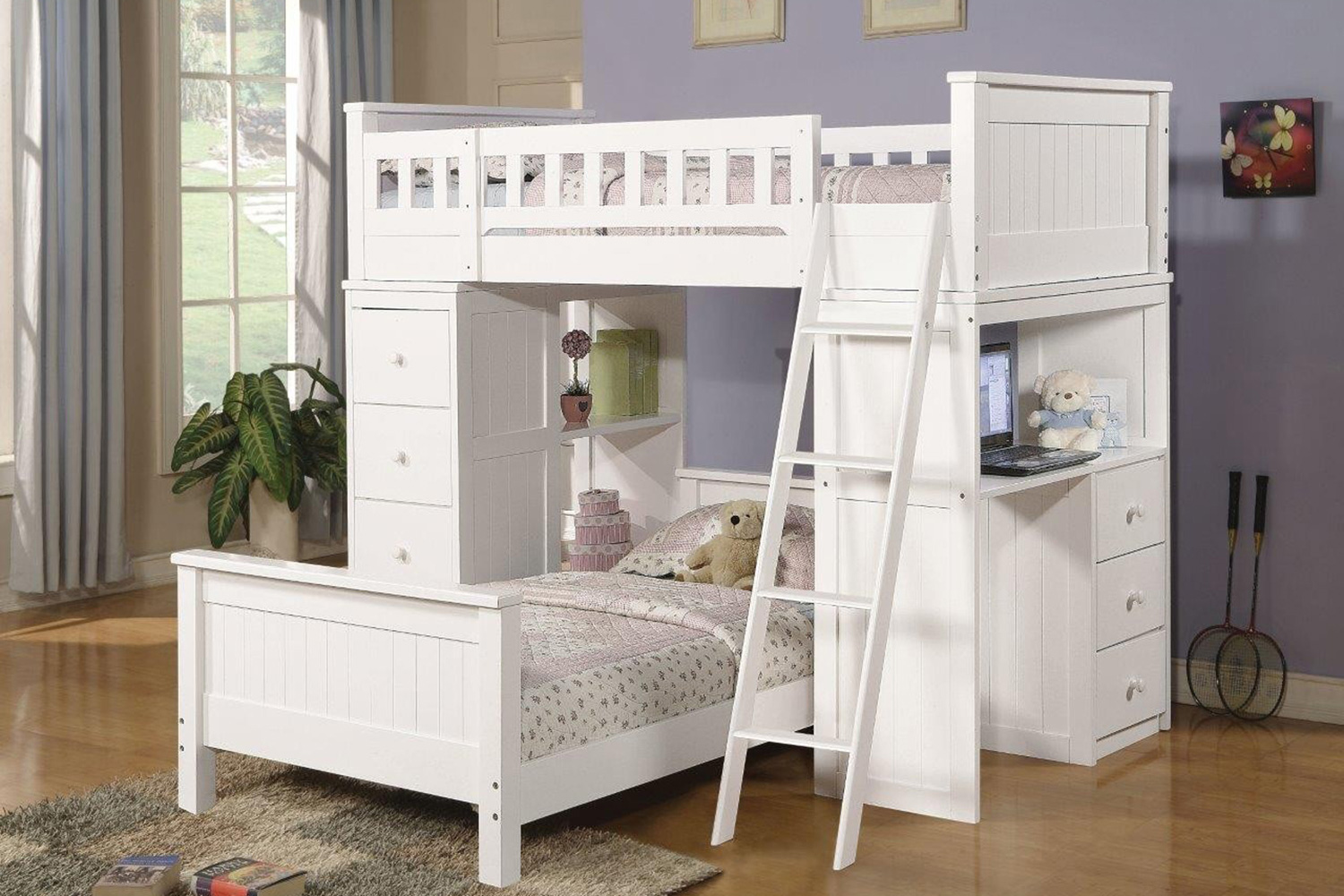 ACME Willoughby Twin Bed - White