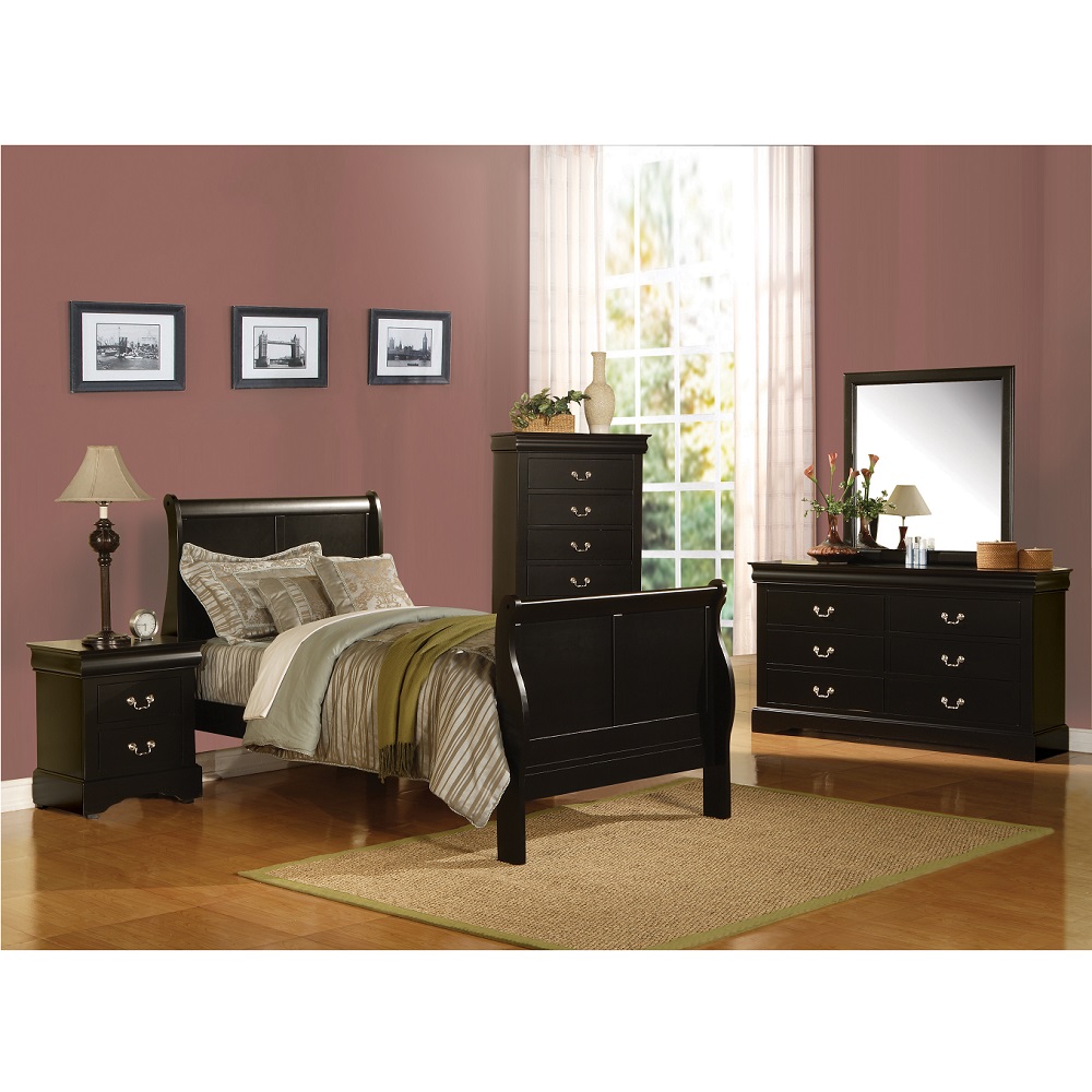 ACME Louis Philippe III Full Bed - Black