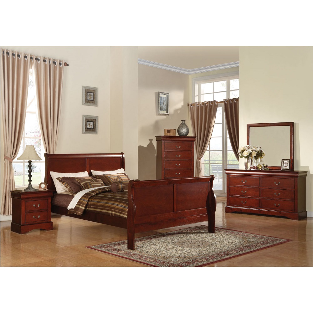 ACME Louis Philippe III EK Bed - Cherry