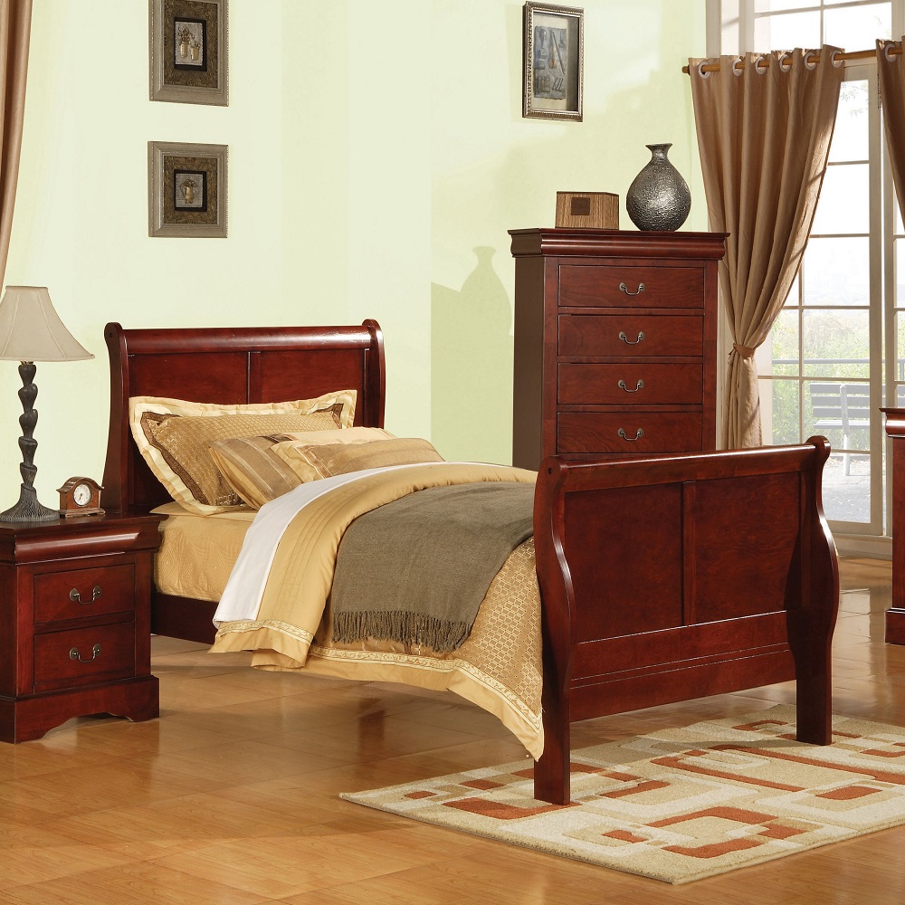 ACME Louis Philippe III Twin Bed - Cherry