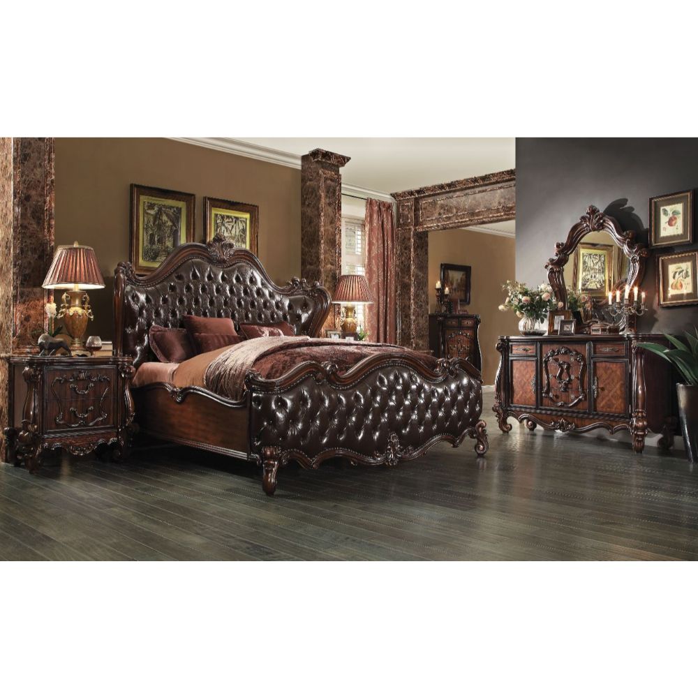 ACME Versailles CK Bed - Two Tone Dark Brown/Cherry Oak