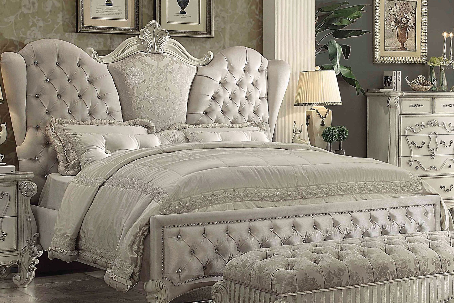 ACME - Versailles Upholstered Panel Bed