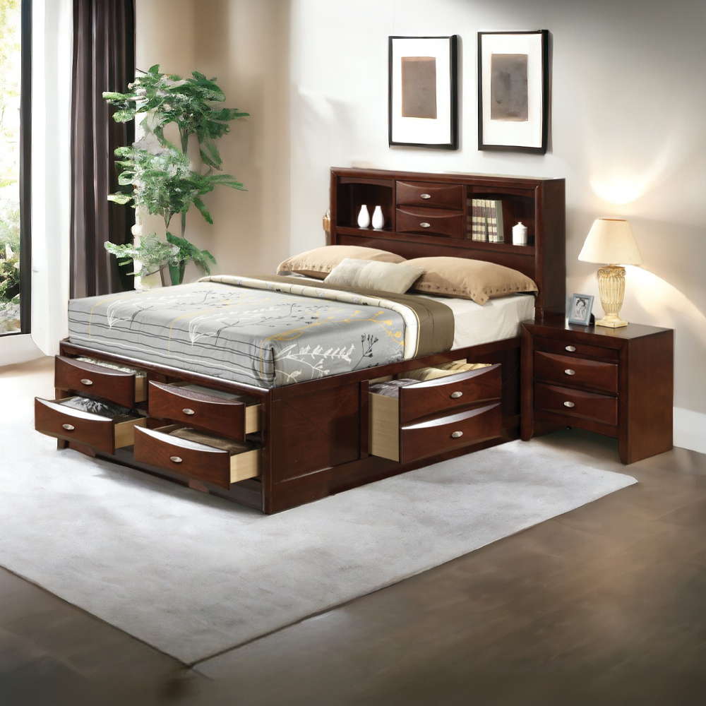 ACME Ireland Full Bed with Storage - Espresso