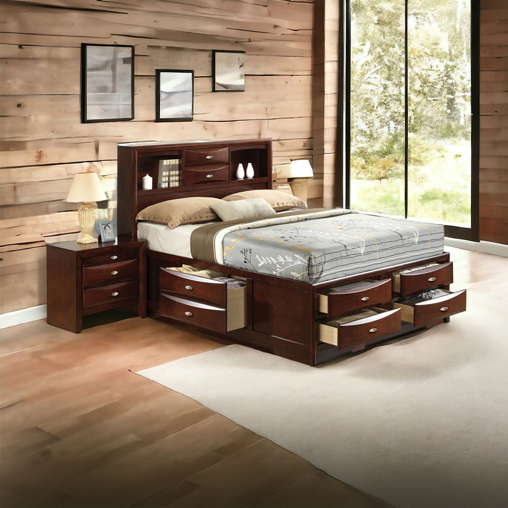 ACME Ireland Full Bed with Storage - Espresso