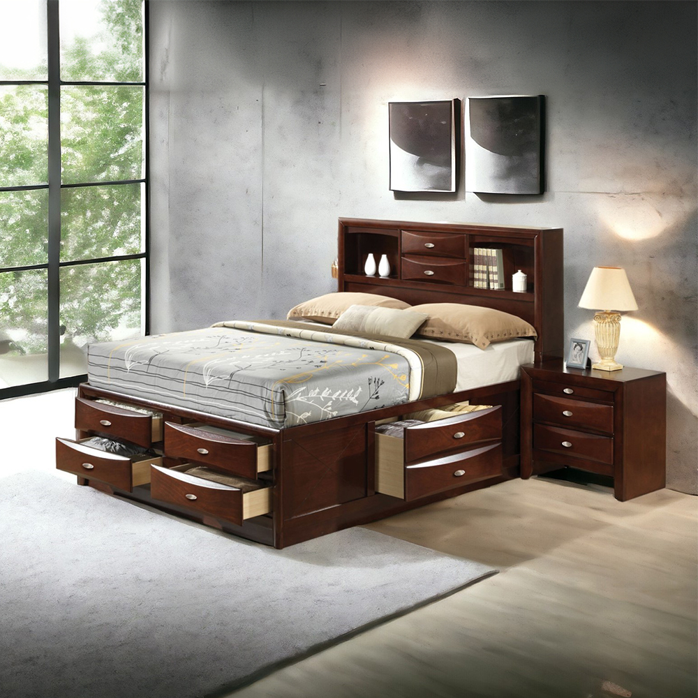 ACME Ireland Full Bed with Storage - Espresso