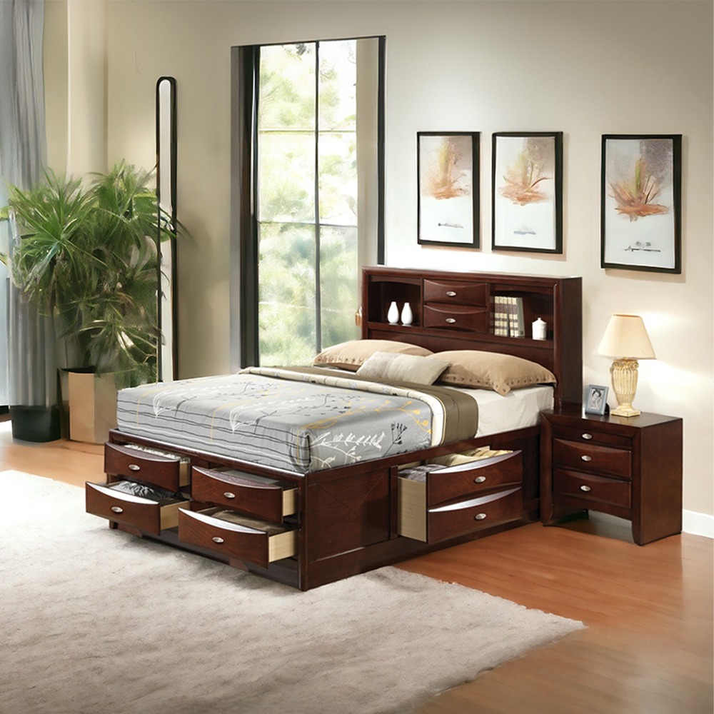 ACME Ireland Full Bed with Storage - Espresso