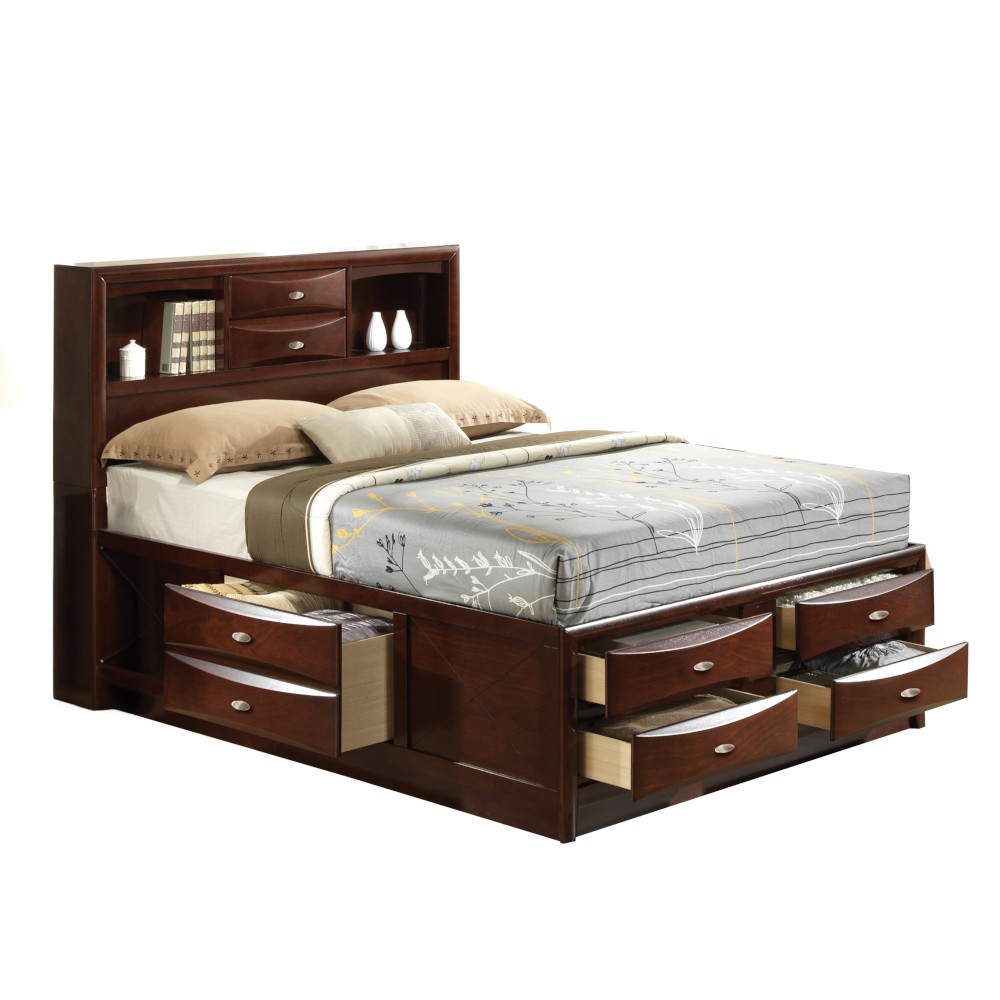 ACME Ireland Full Bed with Storage - Espresso