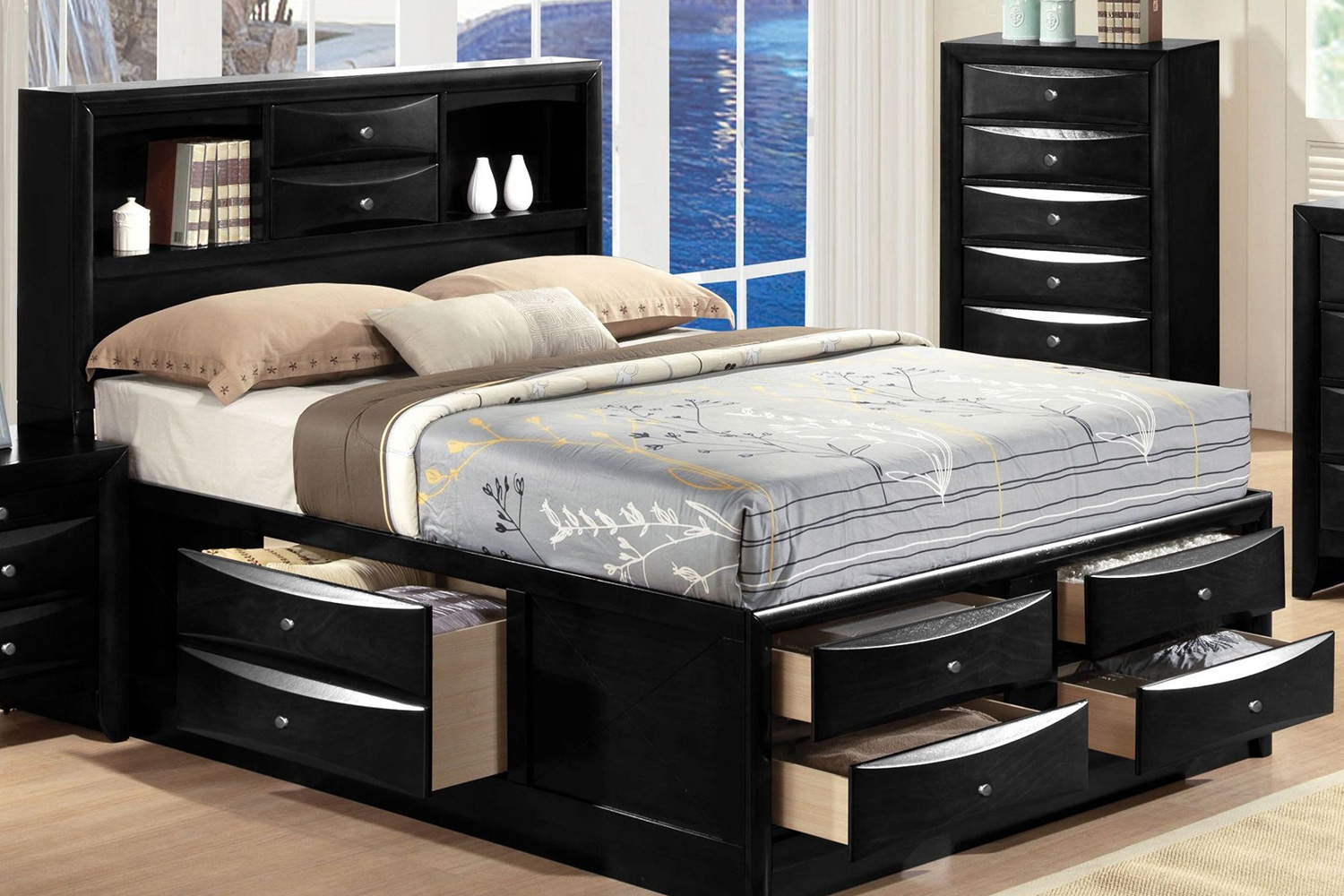 ACME - Ireland Bookcase Storage Bed