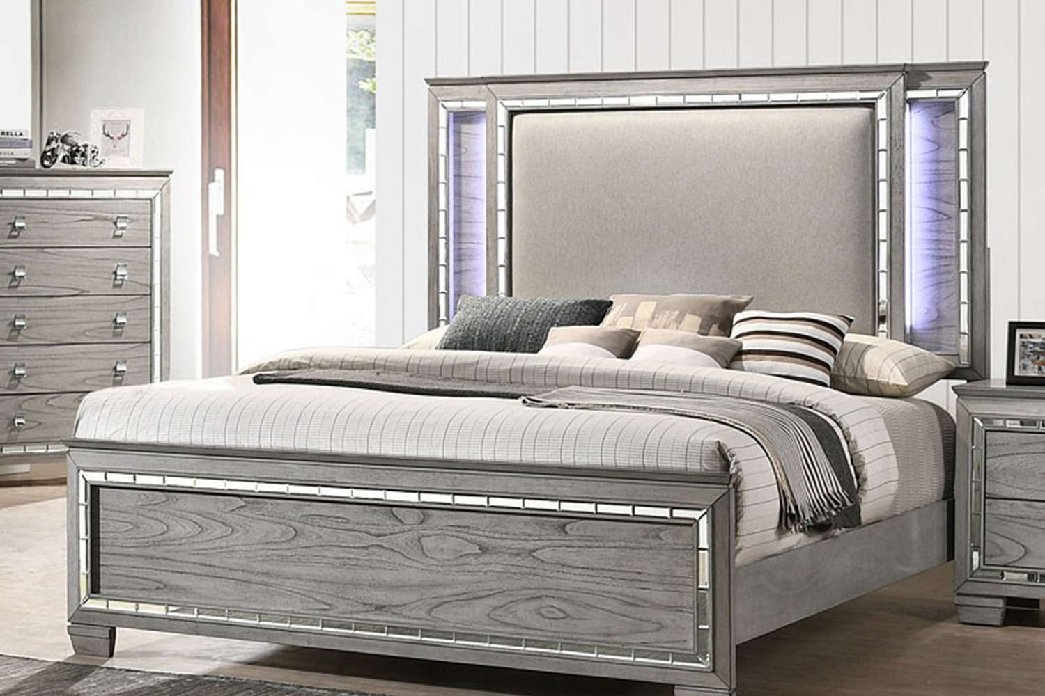 ACME Antares Panel Bed - King Size