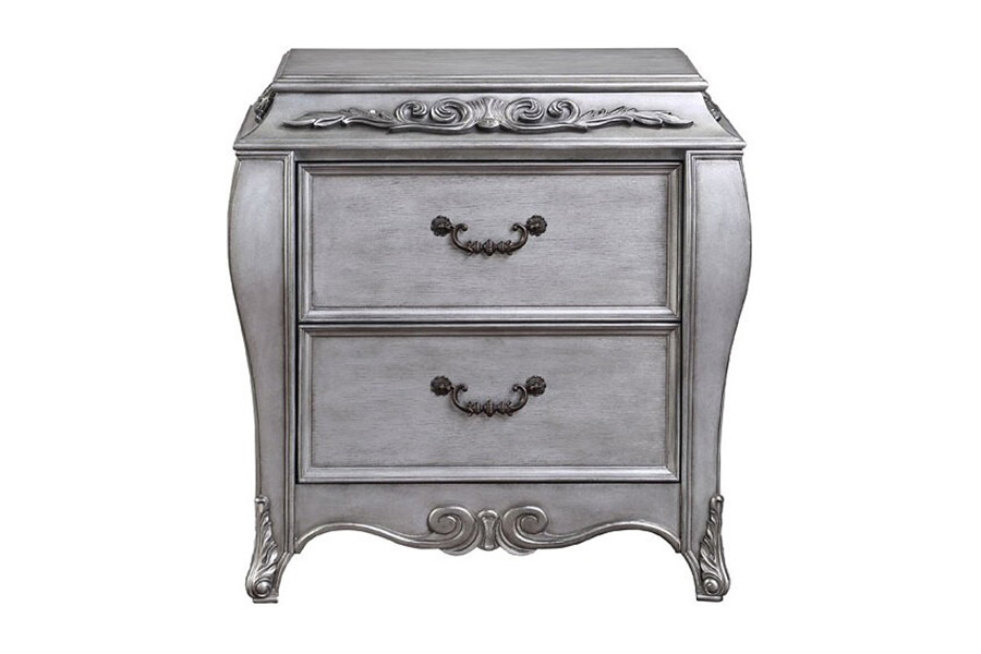 ACME - Leonora Nightstand in Vintage Platinum