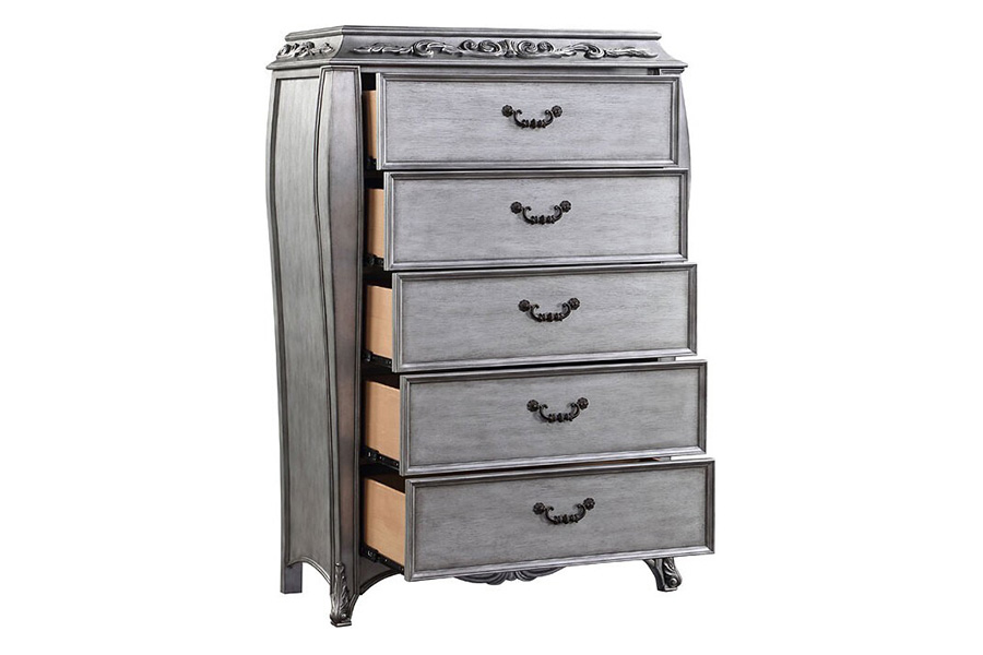 ACME - Leonora Chest in Vintage Platinum