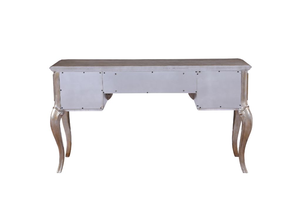 ACME - Esteban Vanity Desk in Mirrored/Antique Champagne