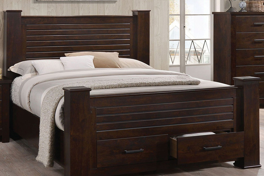 ACME - Panang Mahogany Panel Storage Bed