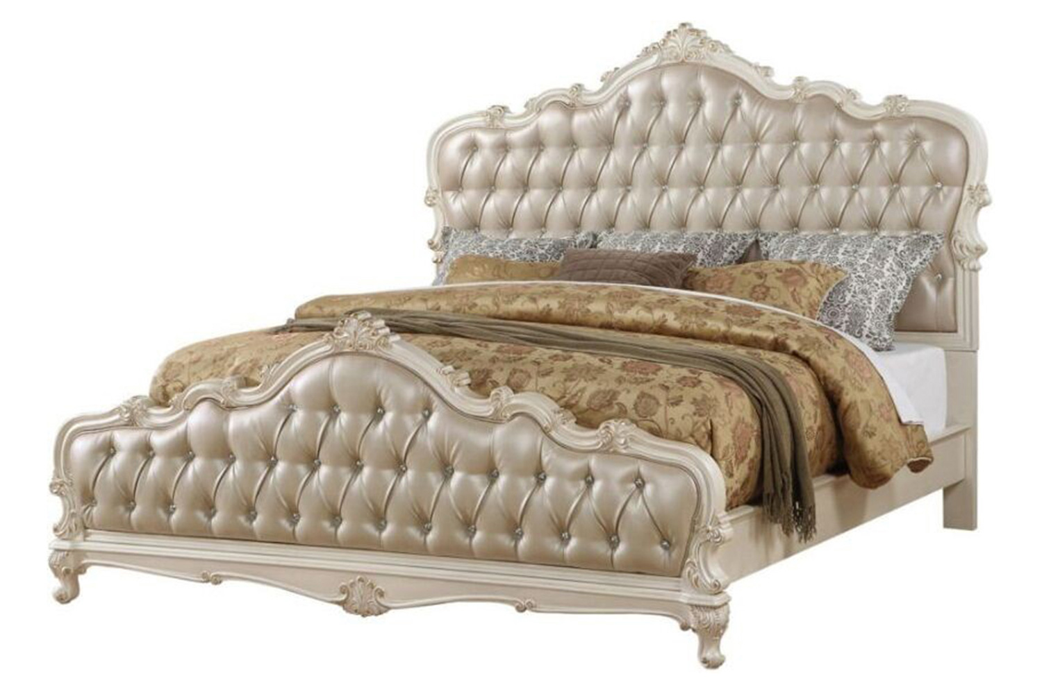 ACME - Chantelle Bed with Button Tufted Panels