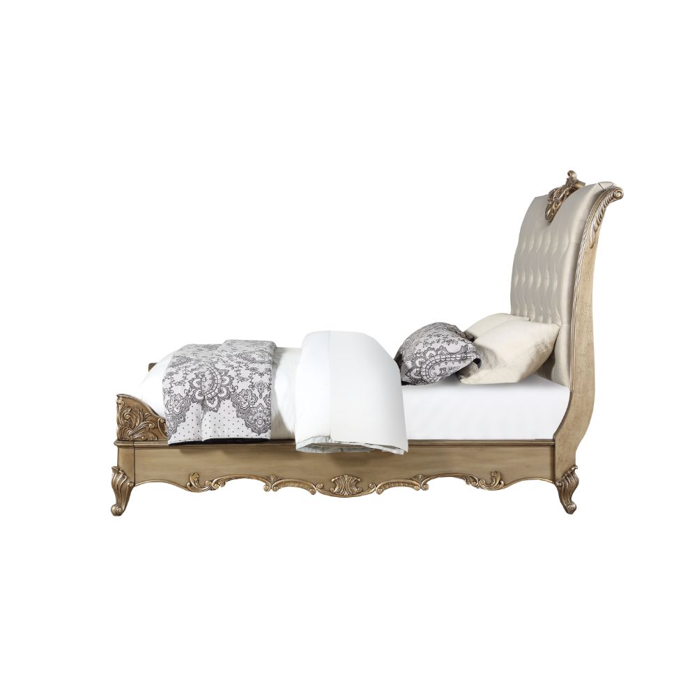 ACME - Orianne CK Bed in Cream/Champagne