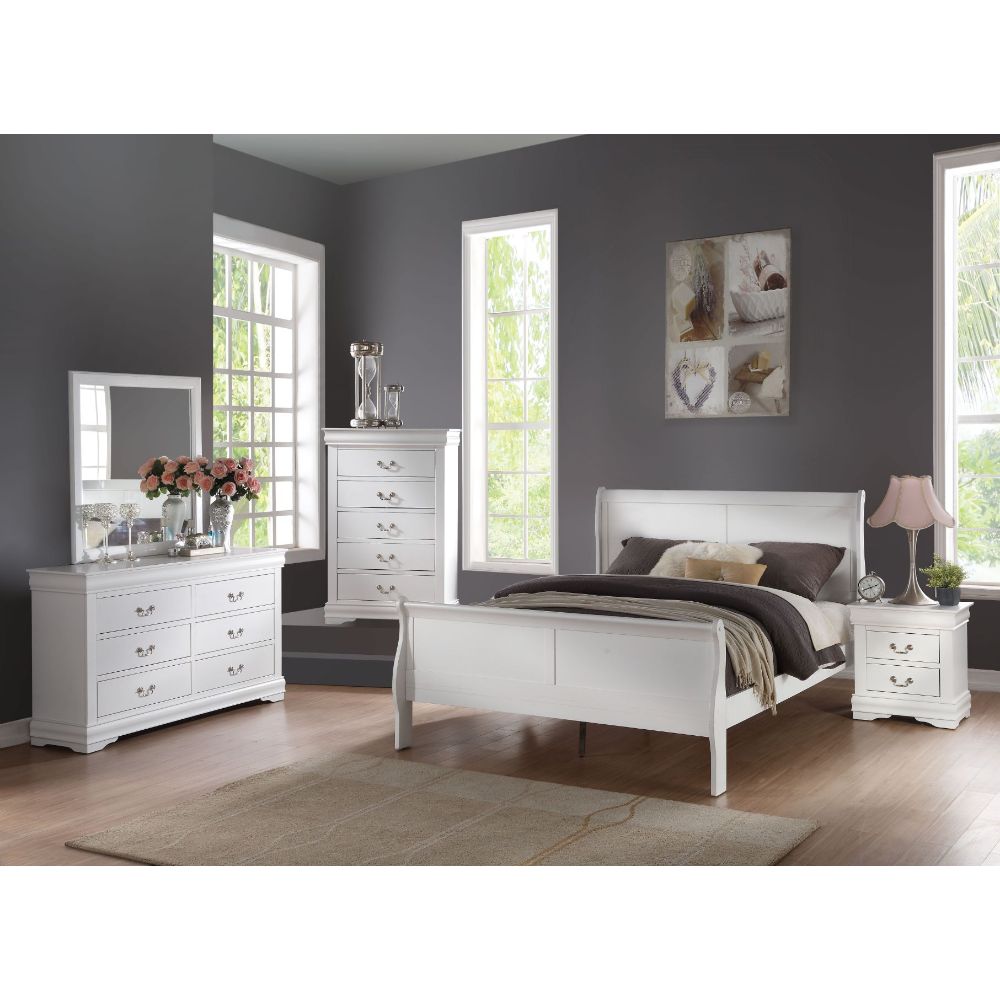 ACME Louis Philippe Queen Bed - White