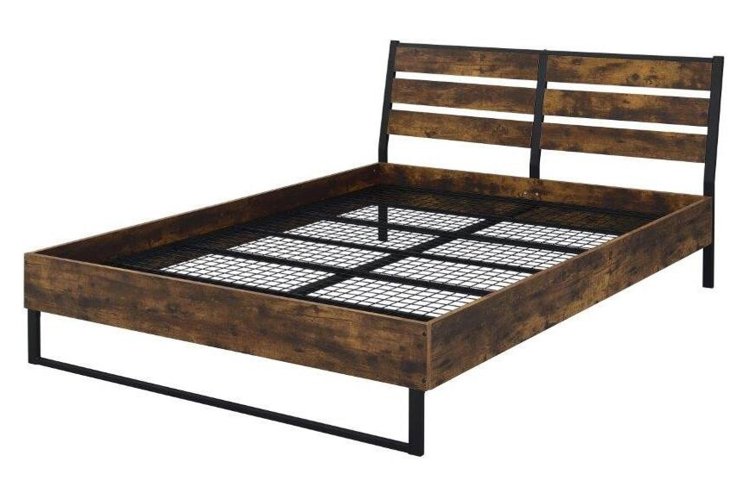 ACME Juvanth Queen Bed - Rustic Oak/Black