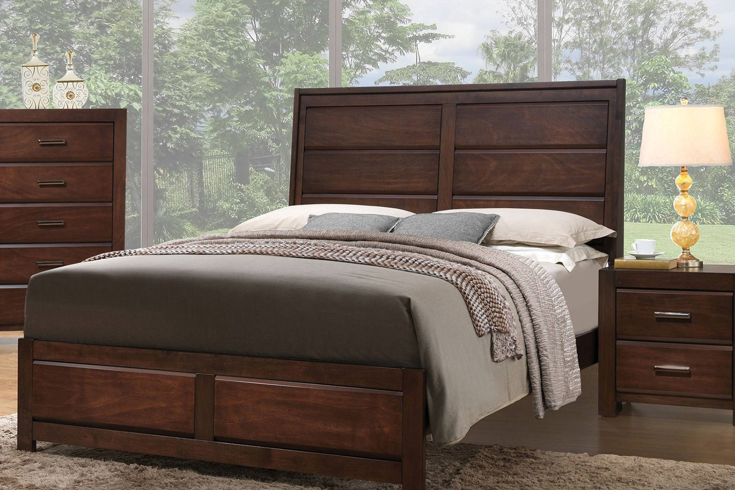 ACME - Oberreit Panel Bed Walnut