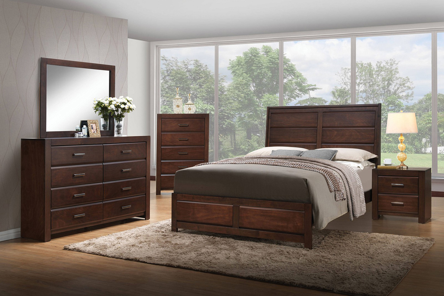 ACME - Oberreit Panel Bed Walnut