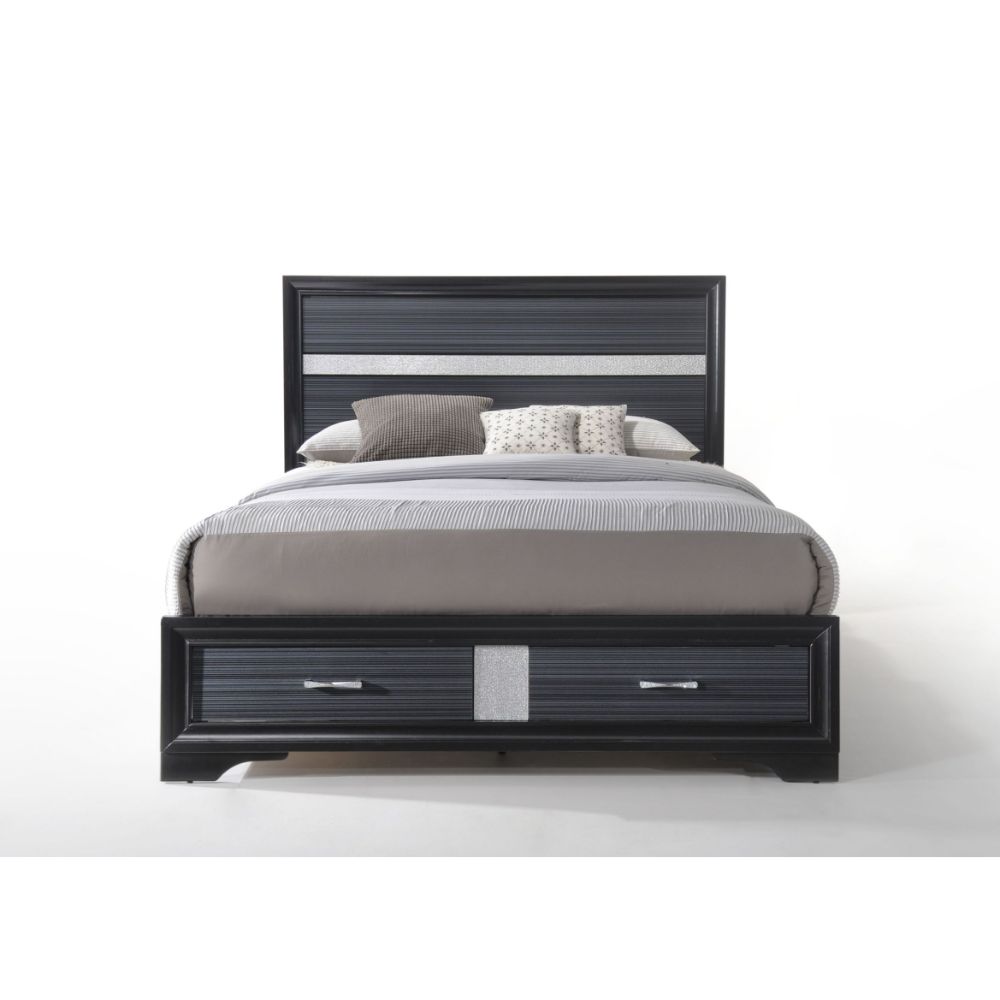 ACME Naima Queen Bed with Storage - Black