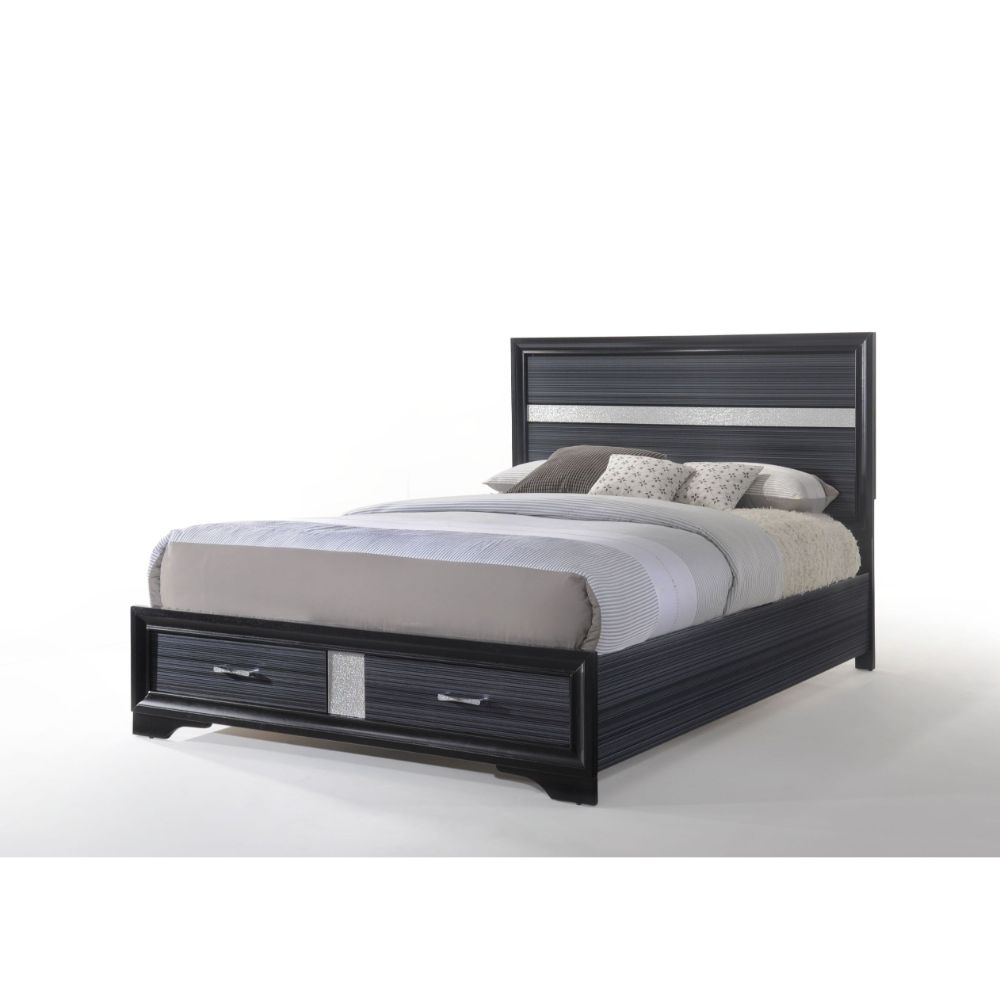 ACME Naima Queen Bed with Storage - Black