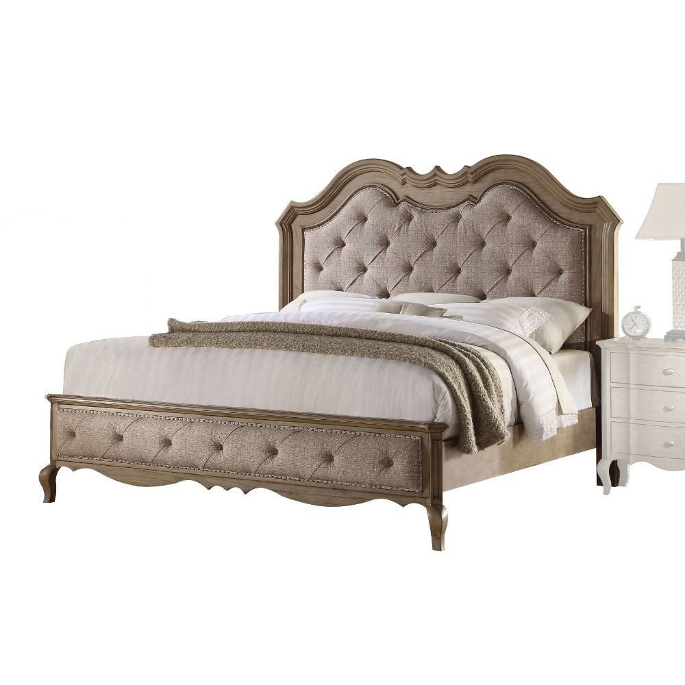 ACME - Chelmsford Upholstered Bed Antique Taupe