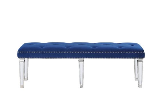 ACME Varian Bench - Blue Velvet/Mirrored