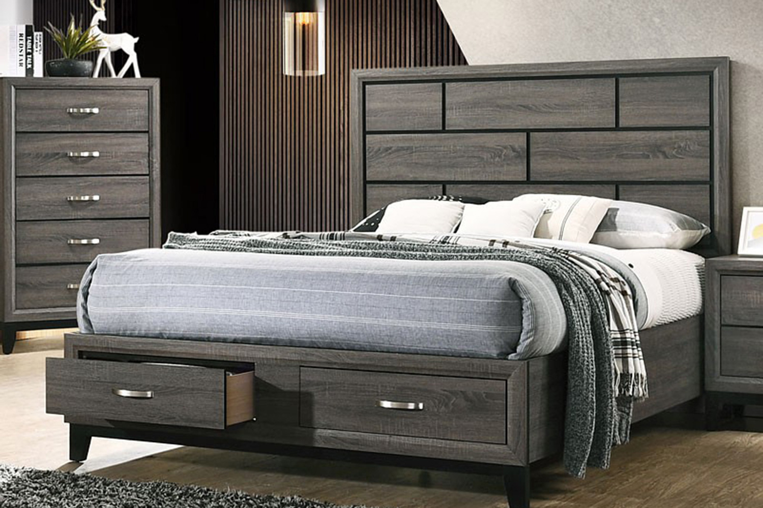 ACME Valdemar Storage Bed - King Size