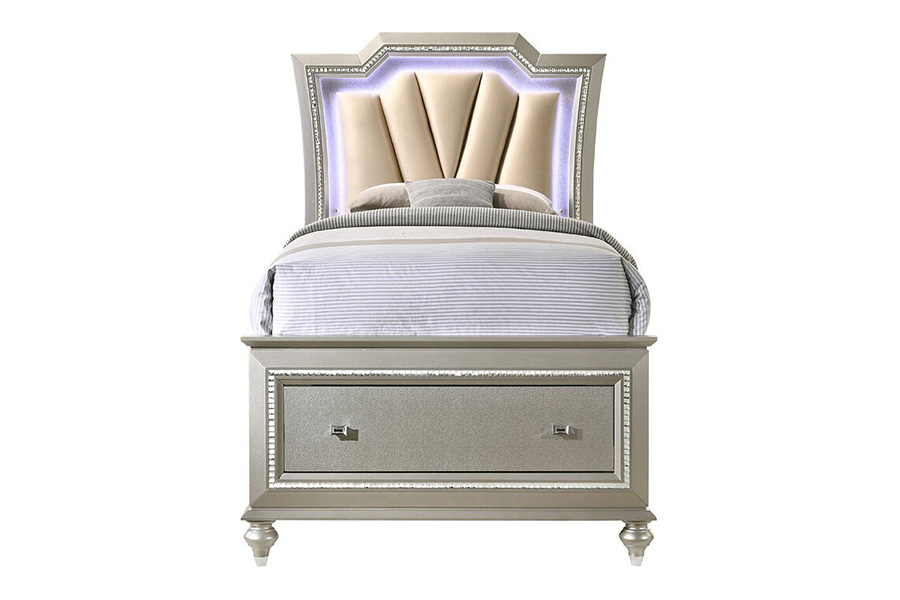 ACME Kaitlyn Youth Storage Bed Champagne - Full Size