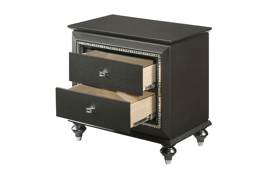 ACME Kaitlyn Nightstand - Metallic Gray