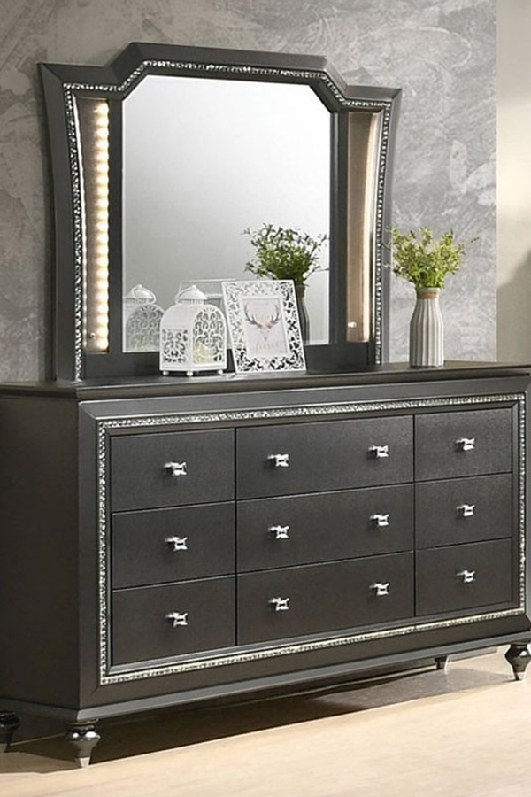 ACME Kaitlyn Dresser - Metallic Gray