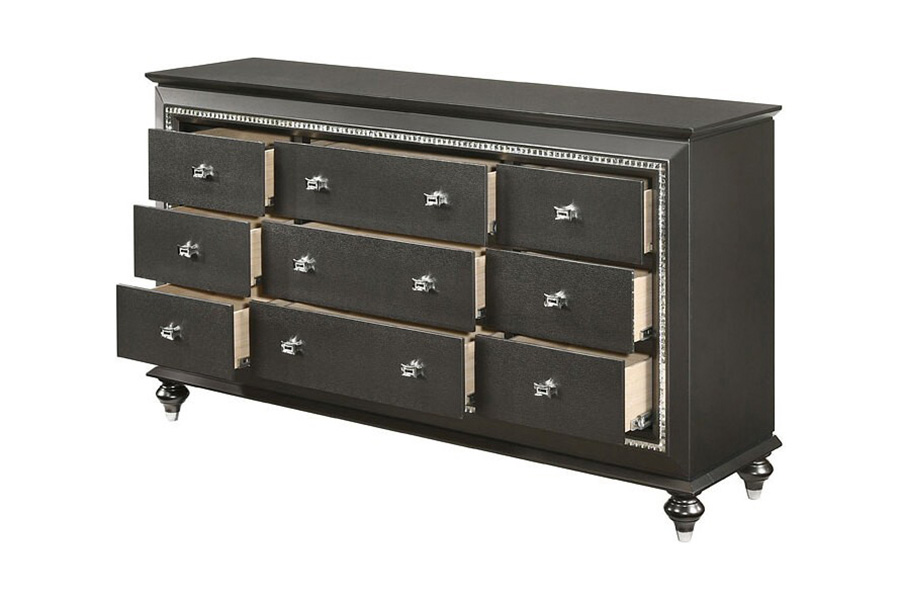 ACME Kaitlyn Dresser - Metallic Gray