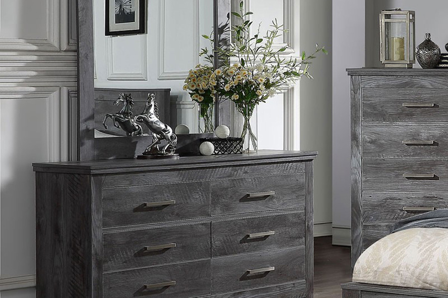 ACME - Vidalia Dresser in Rustic Gray Oak