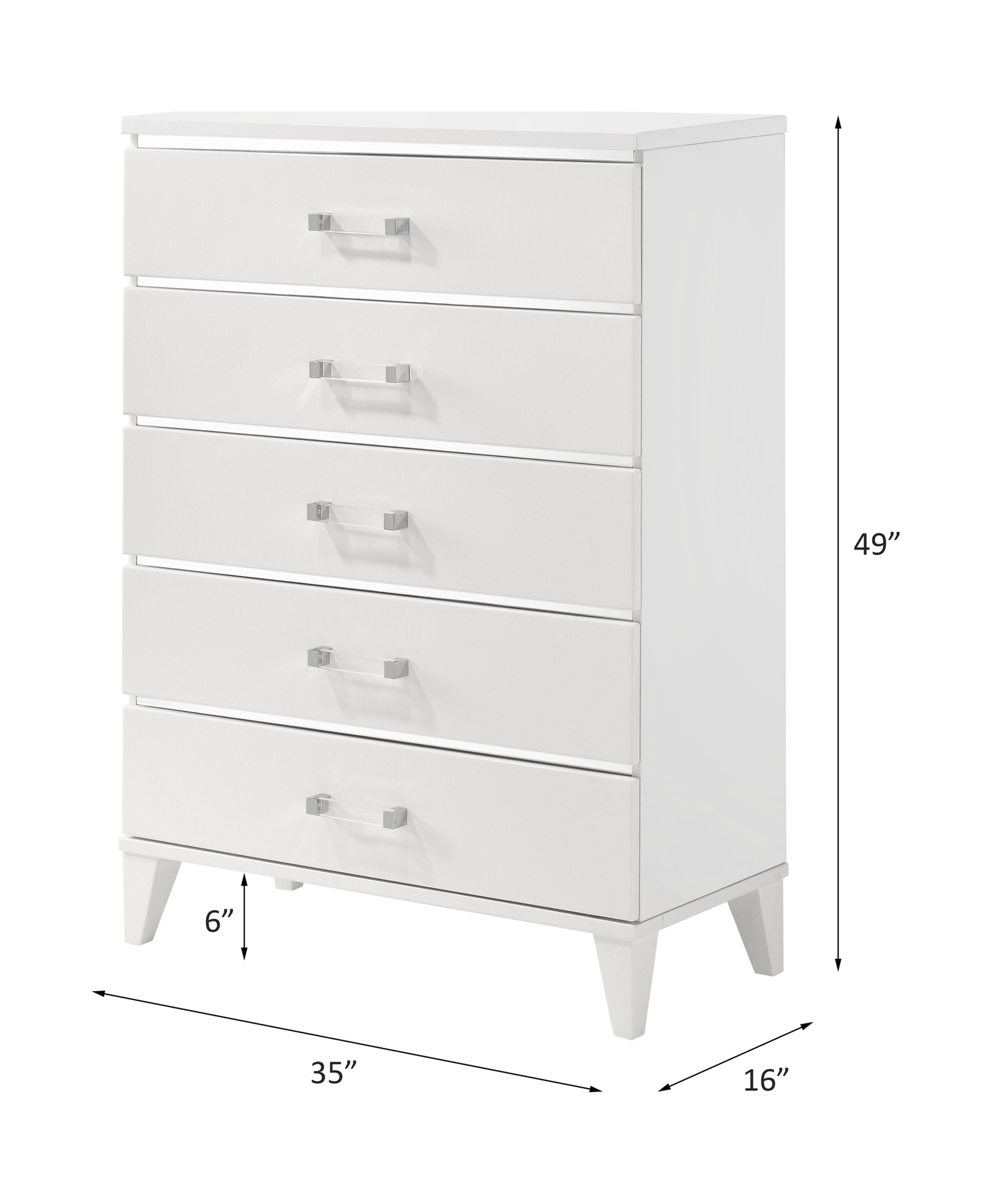 ACME Chelsie Chest - White Finish