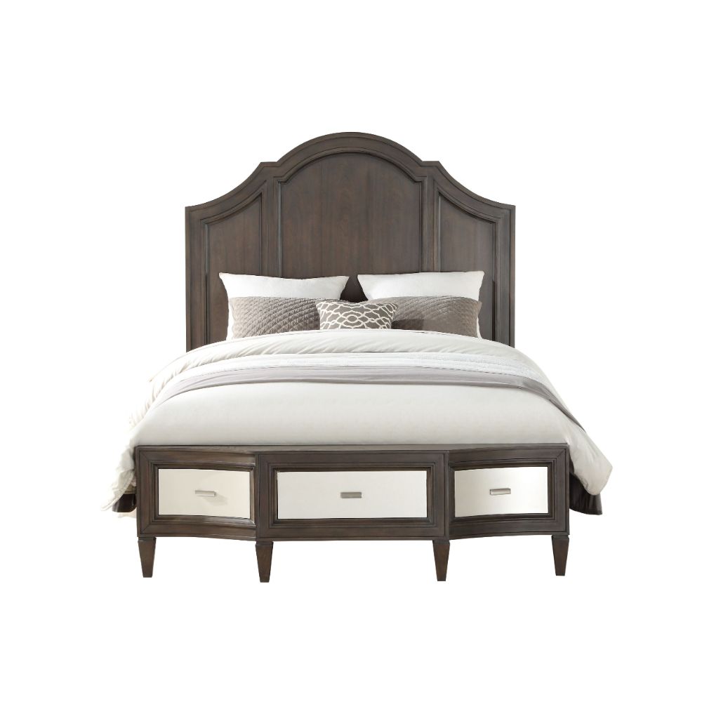 ACME - Peregrine Queen Bed with Storage in Walnut