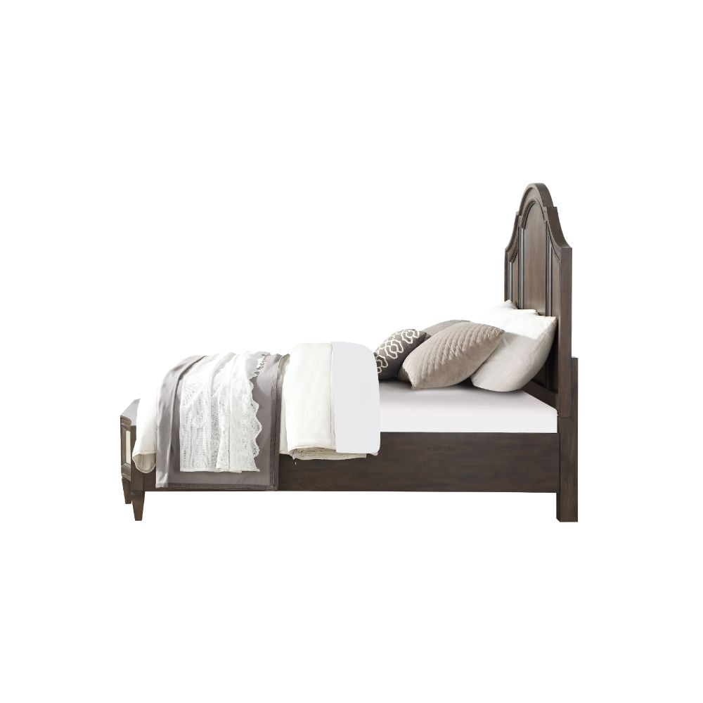 ACME - Peregrine Queen Bed with Storage in Walnut